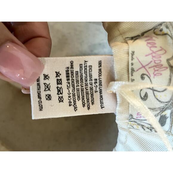 FREE PEOPLE Wythe Hat in French Vanilla Leather Band BOHO FESTIVAL - Picture 4 of 6